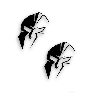 2pcs  Gladiator helmet vinyl decals for any truck, suv, pickup or 4x4