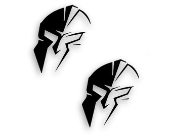 2pcs  Gladiator helmet vinyl decals for any truck, suv, pickup or 4x4