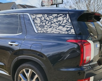 Flower arrangement design (v1) window decal for Hyundai Palisade for 2019 - 2025
