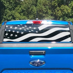 American Flag rear window - 65&quot; x 16&quot;