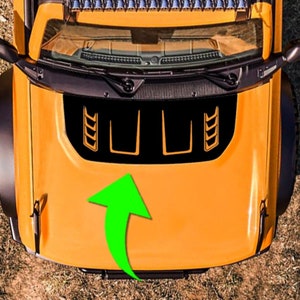 Hood bump cowl with fake vents decal stickers for Ford Ford Bronco 6G