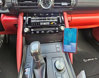 Custom made Lexus IS center console phone mount clip holder- gift idea