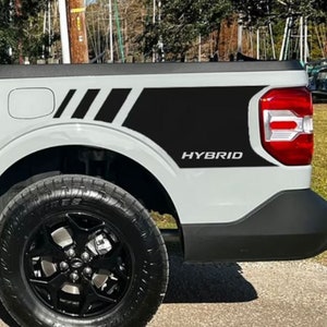 Hybrid Bedside vinyl graphics decals for Ford Maverick 2022 - 2025 - v8 Exterior Accessories
