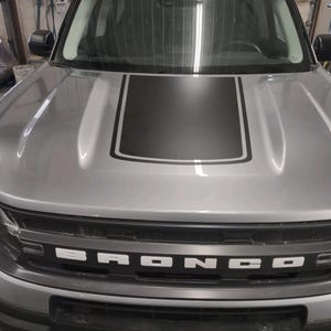 Hood black out graphics decal for Ford Bronco Sport 2021 - 2025 - V2