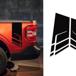 Bedside vinyl bedside stripes decals graphics for Ford Maverick 2022 2023 v2