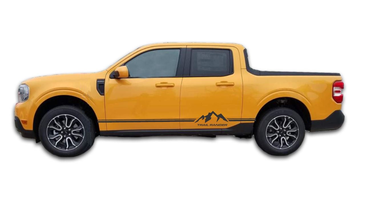 Ford Maverick Trail Ranger Mountains Side Vinyl Graphics Decals
