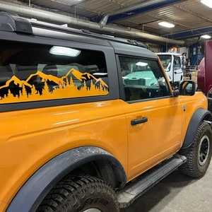 Trees and Mountain scene decal sticker for Ford Bronco 2022- 2025  - 4 or 2 DOOR big body