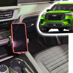 Custom Made Phone Mount holder made for Ford Explorer Dashbaord (2024-2025) center console