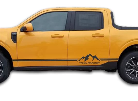 Ford Maverick Trail Ranger Mountains Side Vinyl Graphics Decals 2022 2023  V8 Exterior Accessories 