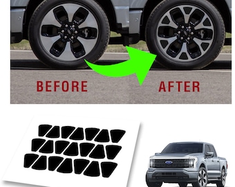 Wheel rim vinyl decal stickers for Ford Lightning wheels 2023 2024 2025