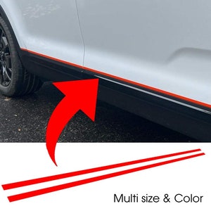 Color stripes vinyl decals graphics for side doors of a car, SUV, Truck, Offroad and Adventure vehicles