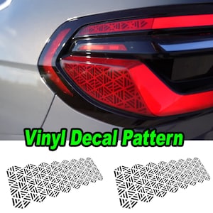 Tail light design decal wrap for BMW 740 750 | Triangle design pattern | Exterior accessory for 2020 2021 2022 2023 2024 models