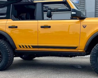 Side Stripes graphics decals for 6G Ford Bronco 2021 - 2025 (non sport) - V1