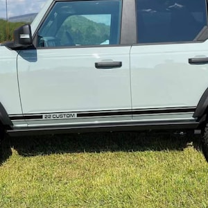 Custom Text Side stripes decal stickers graphics for Ford Ford Bronco 6G 2021-2025