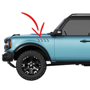 Fender vent decal accent graphics for Ford Bronco 2022 Full size - just like Raptor