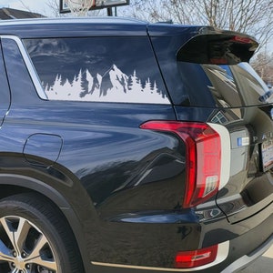 Bäume Berge Aufkleber Fensteraufkleber für Toyota Palisade für 2019 2020 2021 2022
