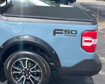 F50 Hybrid letters graphics decal for Bedside compatible with Ford Maverick - 2022-2026 Accessories mods - Gift idea