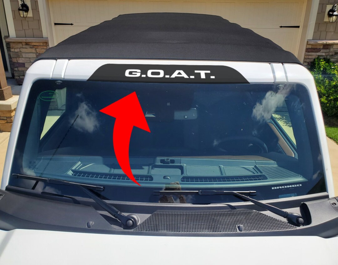 Custom Text Front Windshield Sticker Decal for Ford Bronco 20212024