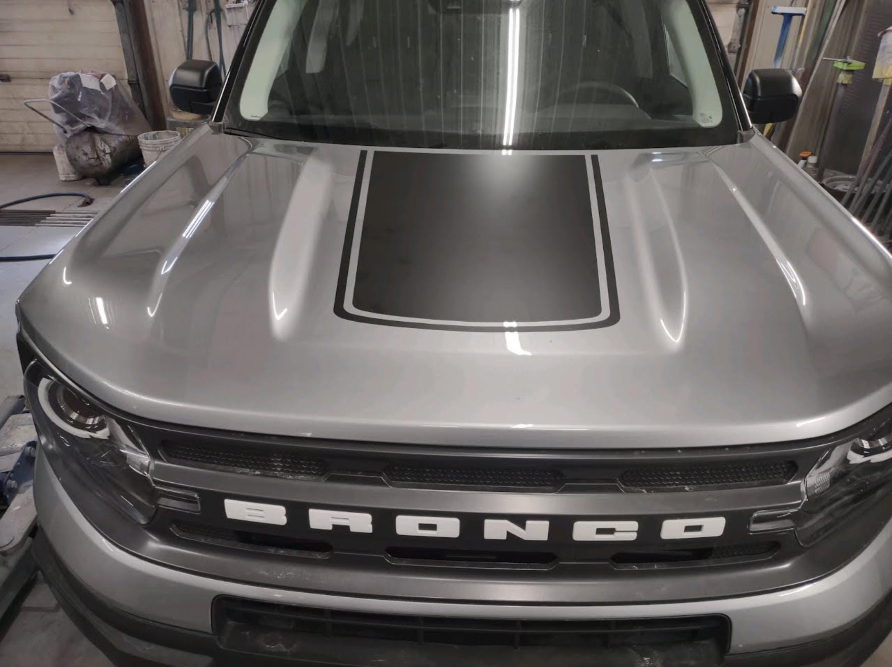 Hood black out graphics decal for Ford Bronco Sport 2021 - 2025 - V2