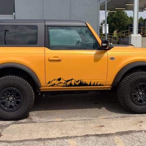 Mountain Trees Graphics stickerstickers voor Ford Ford Bronco 6G - 2-deurs - cadeau-idee 2021-2025