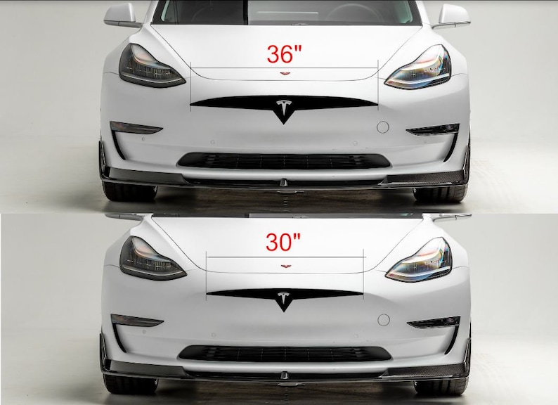 Tesla Grille Model 3 Model Y Decal Sticker Exterior Accessory Etsy