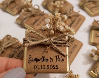 100 pcs Bulk Chocolate Favors, Chocolate for Wedding Favors, Drag Baptme, Thank You Tags Wedding Gifts, Bridesmaid Chocolate, Wedding Favors