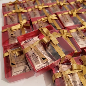 Coffee and Chocolate Favors for Christmas Guests, Turkish Coffee, Bulk Christmas Gifts, Merry Christmas Table, New Year Favors