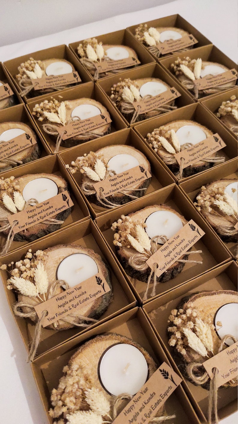 Personalized Wooden Tealight Holder Wedding Favors for Etsy