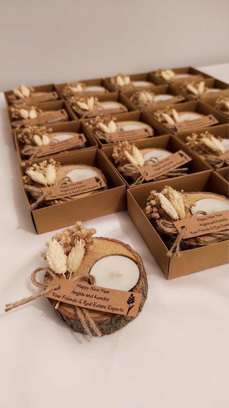 Personalized Wooden Tealight Holder Wedding Favors for Etsy