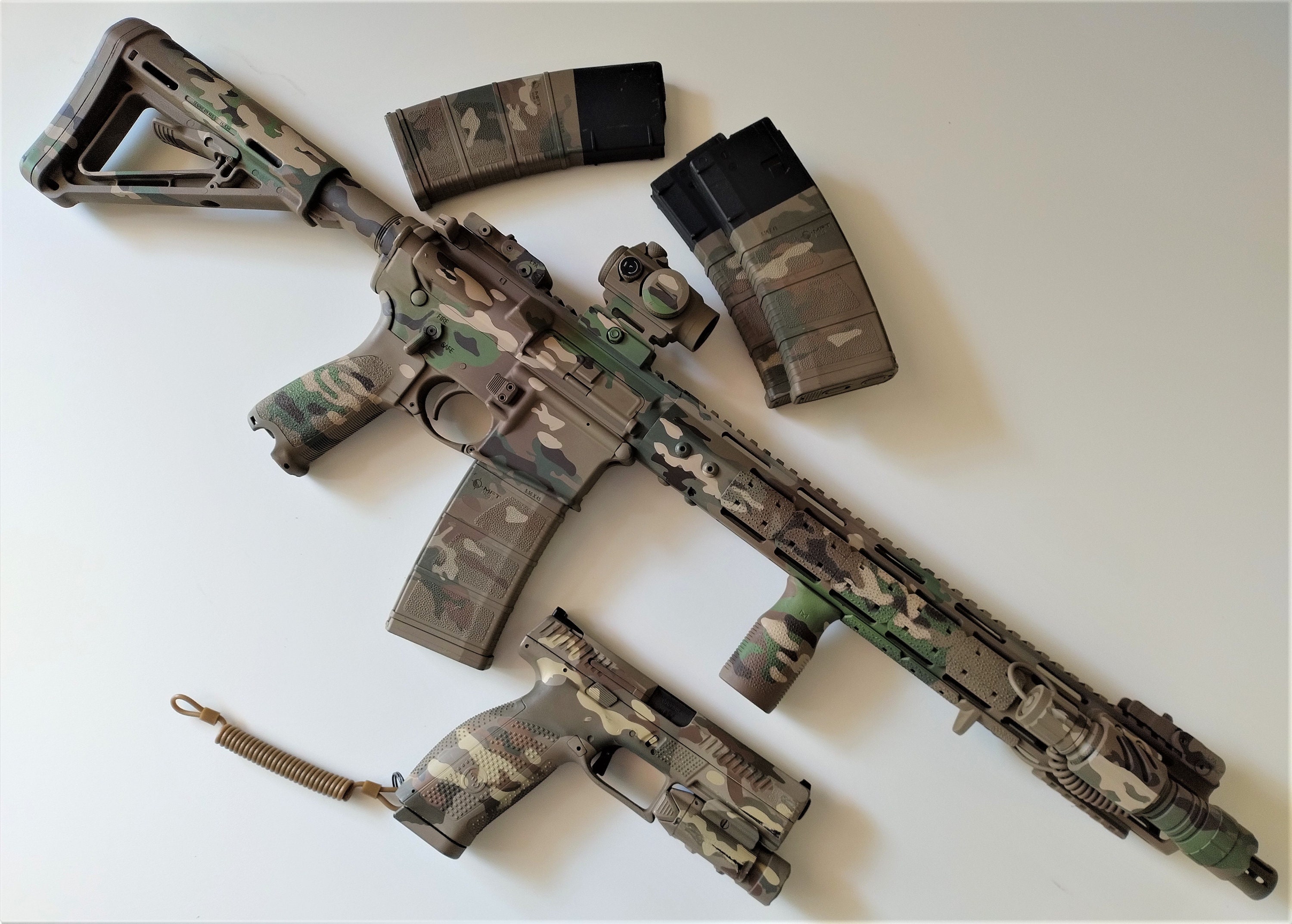 Camouflage EasyPeel Spray Paint Cerakote Camo Gun Model Stencils