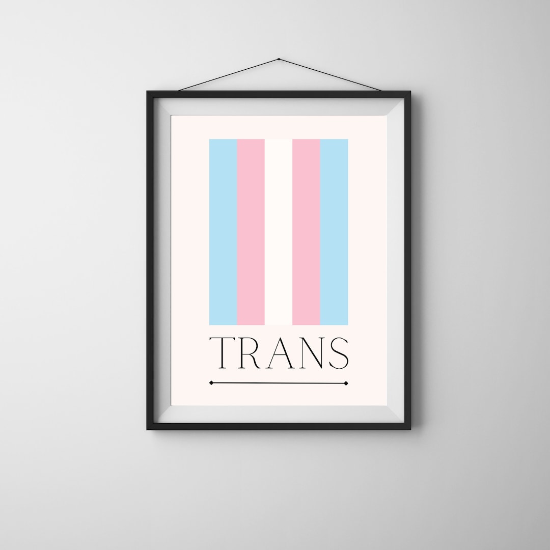 Trans Flag Printable Art - Etsy