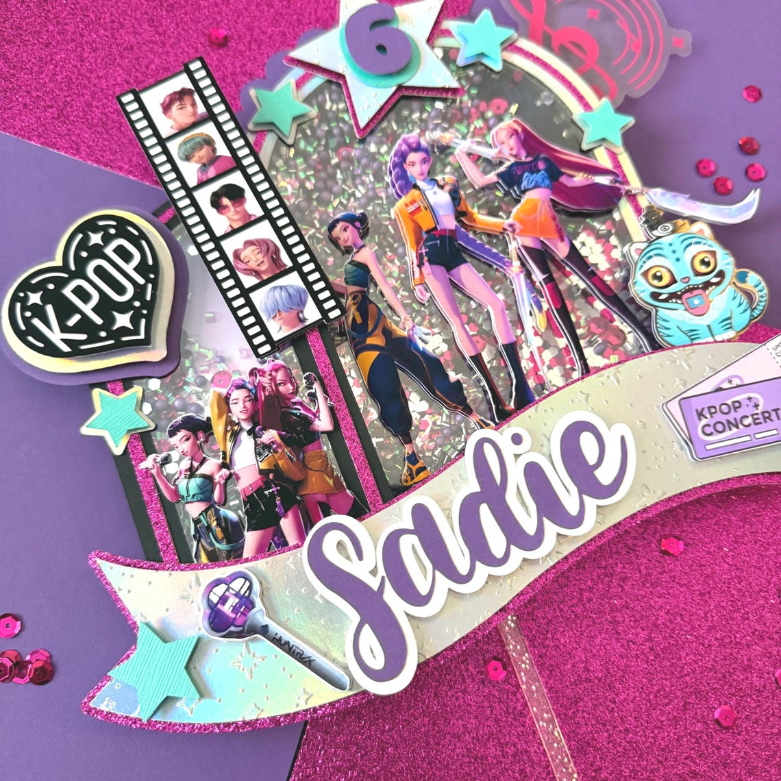 K Pop Demon Hunters Cake Topper, K Pop Cake Topper, K Pop Demon Hunters ...