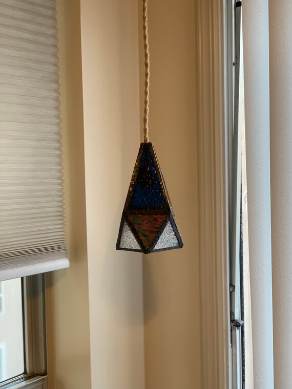 Hanging Stained Glass Lamp Etsy