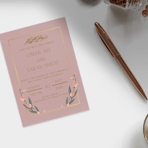 Wedding Invite With Gold Borders Evite Template