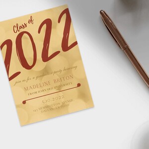 Class of 2022 Graduation Digital Template Evite Invite Party