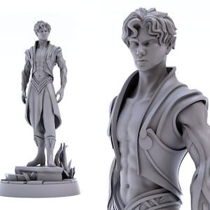 The Baron | Young Elf Noble Mini | 28mm, 32mm & 74mm Model | Tabletop RPG Miniature