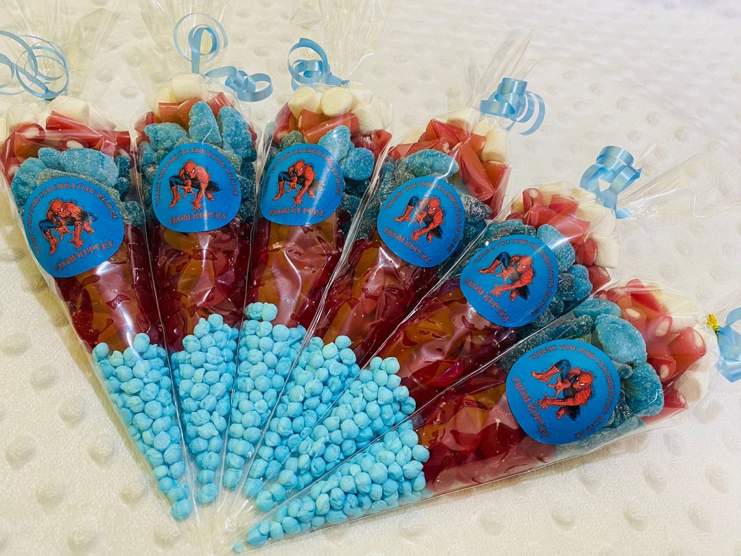 Spiderman Themed Sweet Cones / Halal Sweets / Jellies Millions Etsy