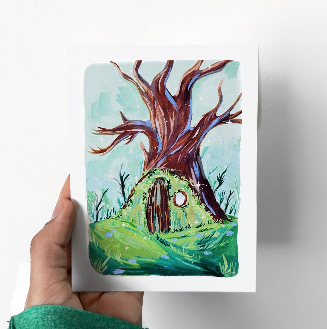 Treehouse Print Whimsical Treehouse Print - Etsy
