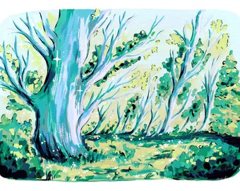 Stampa foresta da favola