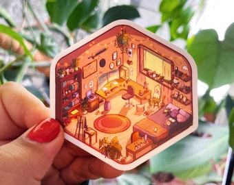 Cozy Gamer Room sticker