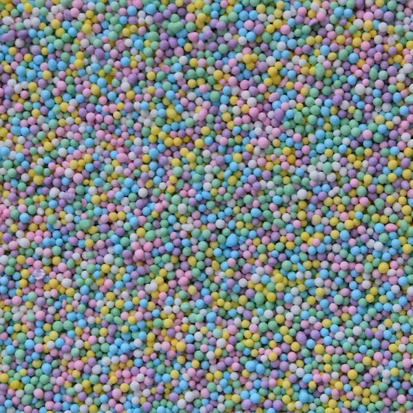 Hippity Hoppity Easter edible nonpareil sprinkles 100s and 1000s themed religious food cake cupcake supplies decorating pastel pink purple