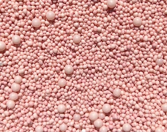 桜のパステルピンクのパールのスプリンクル、ノンパレルのベーキングケーキデコレーション用品、ベビーシャワー、女の子の洗礼、洗礼、ガーリーなカップケーキ、おいしい