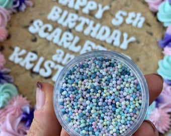 Pastel Dreams edible nonpareil sprinkles 100s and 1000s soft pretty for deserts drinks craft resin bath bombs candles jewellery decorator