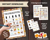 Thanksgiving Bingo Printable | Children Thanksgiving Party Game | 500 Unique Cards