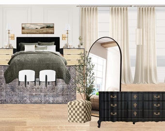 Servicio de diseño de interiores: diseño electrónico virtual personalizado y asequible, servicio de decoración electrónica, moodboard y guía de compra de productos