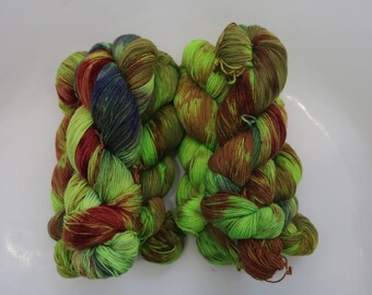 Poison Apple - Sock - Indie Dyed Yarn - Hand Dyed Yarn - Non-Superwash Wool