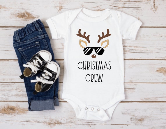 Christmas Crew Reindeer Onesie, Baby Clothes, Baby Gift, Baby Boy