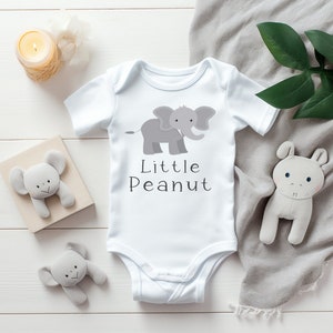 Little Peanut, Baby Clothes, Baby Gift, Newborn Gift, Cute Onesie, Sublimation, Baby Gift, Gender Neutral, Baby Shower Gift, Elephant