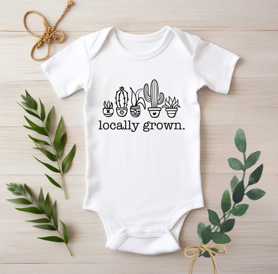 Baby Shower Baby Boy Cactus Clothes Locally Grown, Baby Clothes