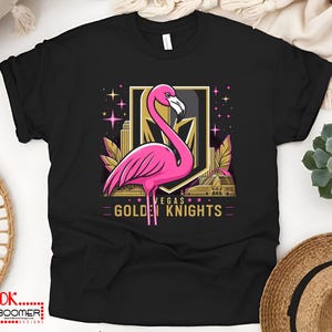 Vegas Golden Knights (VGK) Victory Flamingo T-Shirts